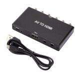 Convertisseur 2 ports av vers hdmi double av vers adaptateur rca vers hdmi, adaptateur compatible pour ...