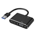 Convertisseur 3 en 1 usb 3. 0 vers hdmi, 5 gbps, compatible avec windows 10 / 8 / 7 / xp et mac os, interface ...