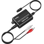 Convertisseur analogique numrique, dac audio 192 khz, adaptateur optique jack, cble rca de 1 m canal ...