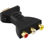 Convertisseur av vers hdmi, adaptateur hdmi haute dfinition vers 3 rca rvb, convertisseur de composant ...