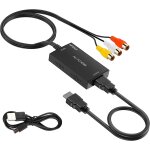Convertisseur av vers hdmi, entre rca, sortie vido, adaptateur audio avec cble hdmi pour sky / dvd ...