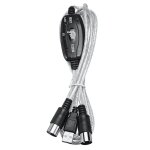 Convertisseur de cble d'interface midi usb entre - sortie, adaptateur de clavier de musique, cble ...