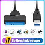 Convertisseur de c�ble usb 3. 0 � sata 3 + 22 broches, adaptateur 5gbps pour disque dur 2. 5 pouces ssd ...