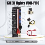 Convertisseur de carte graphique pci - e 6 broches, indicateur led, prolongateur de carte graphique pci ... Convertisseur de carte graphique pci - e 6 broches, indicateur led, prolongateur de carte graphique pci ...