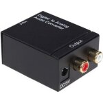 Convertisseur coaxial optique numrique vers analogique rca audio (noir)
