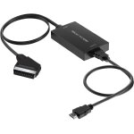 Convertisseur entre pritel vers sortie hdmi avec cble hdmi, adaptateur audio vido pour sky / dvd ...