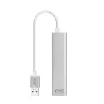 Convertisseur ethernet gigabit usb 3. 0 vers rj45 + 3xusb 3. 0 - argent - 15 cm