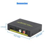 Convertisseur extracteur audio hdmi vers hdmi optique + spdif + rca l / r, adaptateur sparateur 1080p ...