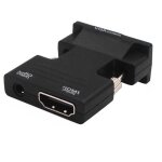 Convertisseur hdmi femelle vers vga mle avec adaptateur audio compatible convertisseur de sortie de ...