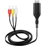 Convertisseur hdmi vers, adaptateur hdmi vers av cvbs prend en 4k 30hz, prend en pal ntsc pour les anciens ...