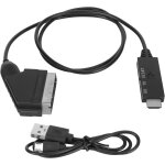 Convertisseur hdmi vers pritel, pr en charge des formats pal ntsc, adaptateur de cble de conversion ...