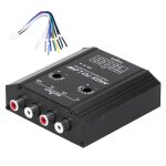 Convertisseur d'impdance audio 12v, 4 canaux, ligne rca haute  basse, haut - parleur stro de voiture, ...