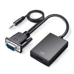 Convertisseur d'interface multimdia vga vers hd, alimentation usb 1080p, adaptateur vga avec cble sonore ...