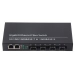 Convertisseur de mdia ethernet rj45 10 / 100 / 1000m 4 fibres 2 ports monomode double fibre pour ieee802. ...