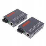 Convertisseur de mdia ethernet rj45 100 / 1000 mbps vers fibre optique, sc, monomode 25 km