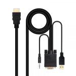 Nanocable 10. 15. 4350 c�ble vid�o et adaptateur 1, 8 m hdmi type a (standard) vga (d - sub) + 3. 5mm ...
