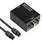 Convertisseur numérique - numérique à analogique o, optique (spdif / toslink) et rca (l / r) stéréo avec ... Convertisseur numérique - numérique à analogique o, optique (spdif / toslink) et rca (l / r) stéréo avec ...