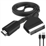 Convertisseur pritel vers hdmi adaptateur audio vido pour hdtv / dvd / dcodeur / ps3 / pal / ntsc
