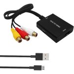 Convertisseur rca vers hdmi, adaptateur rca vers hdmi, 720p / 1080p adaptateur av vers hdmi vido audio ...