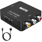 Convertisseur rca vers hdmi, adaptateur av vers hdmi, convertisseurs vido audio composite rca 1080p ...