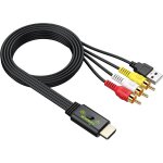 Convertisseur rca vers hdmi avec câble intégré 150cm switch 4:3 / 16:9 & 1080p / 60hz optimisé pour lecteurs ... Convertisseur rca vers hdmi avec câble intégré 150cm switch 4:3 / 16:9 & 1080p / 60hz optimisé pour lecteurs ...