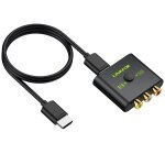 Convertisseur rca vers hdmi ratio 4:3 / 16:9 1080p 60hz av vers hdmi adaptation d'appareil rtro plug ...