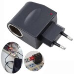 Convertisseur de tension 220 v  12 v et 1 000 ma - max 12 watt - adaptateur prise allume - cigare avec ...
