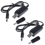 Convertisseur de tension r�glable, 2 c�bles usb 5v, step up � 9v 12v, 1a, transformateur de tension, ...
