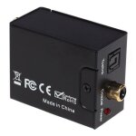 Convertisseur toslink audio num�rique spdif optique / coaxial vers rca noir