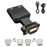 Convertisseur vga mle vers hdmi, avec cbles audio, 480p / 720p / 1080p, pour ps3 / 4 hdtv, projecteur, ...
