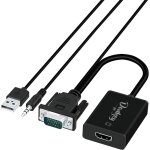 Convertisseur vga vers hdmi. adaptateur vga vers hdmi pour pc. hdmi femelle vers vga mle 1080p avec ...