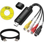 Convertisseur vhs vers numrique, convertisseur vido et audio usb 2. 0, adaptateur capture vido, convertisse ...