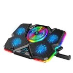 Coolcold - refroidisseur d'ordinateur portable de jeu, 5 ports usb gr2 avec lumire rvb, cran hd, coussin ...
