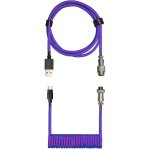 Cooler master c�ble de clavier coiled cable usb type a - type c m / m 1, 5m (bleu / violet)