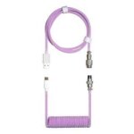 Cooler master c�ble de clavier coiled cable usb type a - type c m / m 1, 5m (violet)