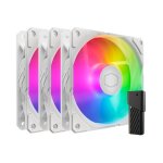 Cooler master sickleflow edge 120 argb 3 - pack fan kit white edition boitier pc ventilateur 12 cm blanc ...