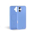 Coque silicone renforce magsafe ip16 bleu