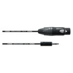 Cordial cpm1. 5fw - unb - c�ble audio xlr femelle - mini - jack m�le st�r�o 1, 5 m s�rie peak