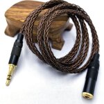 Cordon audio argent  8 c?urs, cble femelle  mle de 3. 5mm, rallonge audio, cble d'extension pour ...