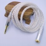 Cordon audio argent  8 c?urs, cble femelle  mle de 3. 5mm, rallonge audio, cble d'extension pour ...