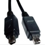 Cordon audio video num�rique i. link / firewire (4 broches et 4 broches) haut de gamme pour sony camcorder ...