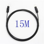 Cordon de cable  fibre optique audio toslink spdif numrique plaqu or, 15 m