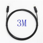 Cordon de cable à fibre optique audio toslink spdif numérique plaqué or, 3m Cordon de cable à fibre optique audio toslink spdif numérique plaqué or, 3m