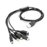 Cordon de chargeur usb 5 en 1 pour consoles de jeux psp / wii u / gba sp / 3ds ndsl xl dsi