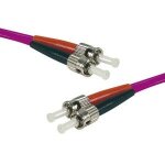 Cordon duplex om3 50 / 125 violet st / st - 15m