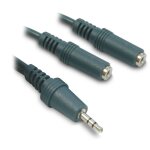 Cordon jack 3, 5 1 m�le / 2 femelles