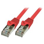 Cordon raccordement f - utp cat. 5e rouge - 7. 5m