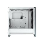 Boitier pc moyen tour atx corsair icue 4000x rgb avec panneaux vitr�s - blanc