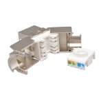 Coupleur de connecteur de module en alliage de zinc cat7 rj45, fente blind�e