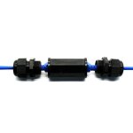 Coupleur double t�te lan femelle adaptateur ext�rieur ethernet noir �tanche rj45, facile � utiliser, ...